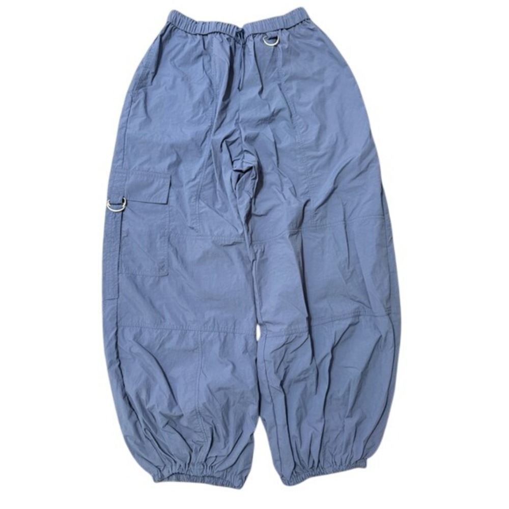 Urban Outfitters Cargo Parachute Pants Womens M Blue Balloon Leg D-Ring